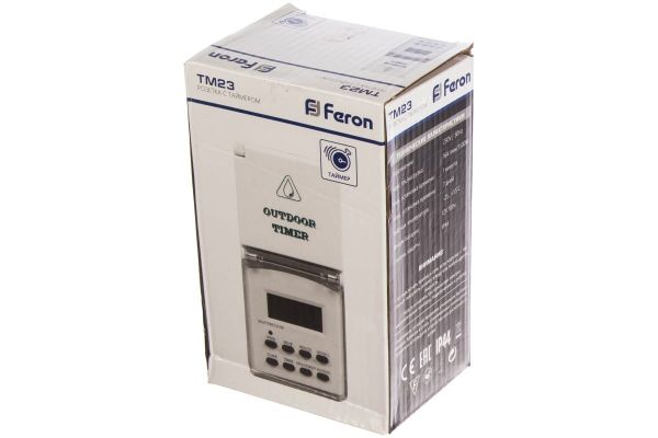 Розетка с таймером, недельная электронная, мощность 3500W/16A IP44 Feron TM23/61926 23206