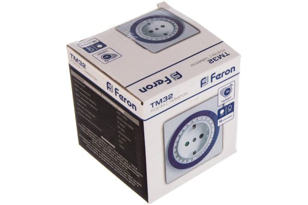 Суточная розетка с таймером 3500W/16A, 230V FERON ТМ 32 61923