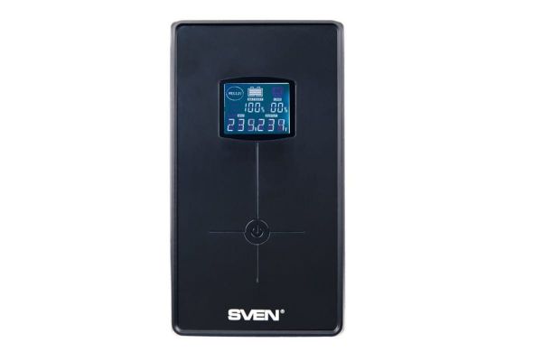 Источник бесперебойного питания SVEN Pro + 1500 (LCD, USB) SV-00692