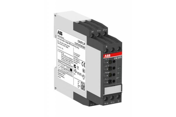 Реле контроля напряжения ABB CM-EFS.2S/AC/DC/Umin, 3В, Umax, 600В, AC, c реле времени 1SVR730750R0400