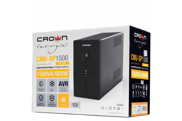 Источник бесперебойного питания CROWN CMU-SP1500IEC USB CM000003131