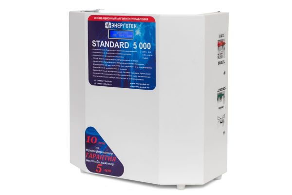 Стабилизатор напряжения (±7 В 100-205 В) Энерготех STANDARD 5000 LV 514456