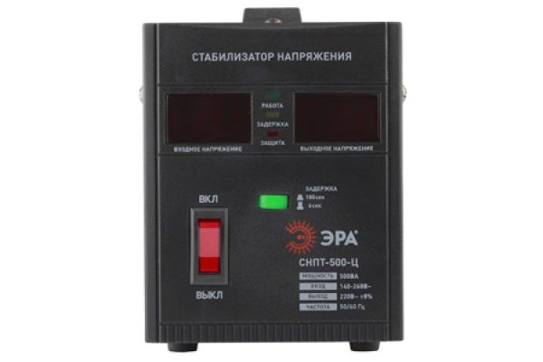 Переносной стабилизатор напряжения ЭРА СНПТ-500-Ц Б0020157