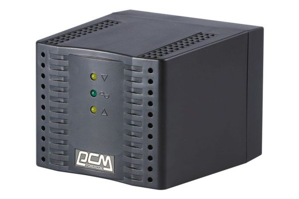 Стабилизатор напряжения Powercom черный TCA-2000 BL