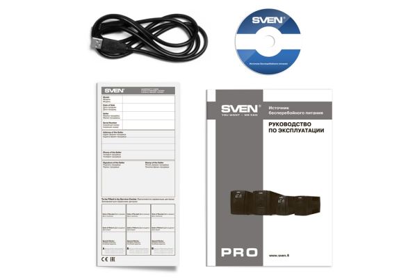 Источник бесперебойного питания SVEN Pro 1000 USB SV-013868