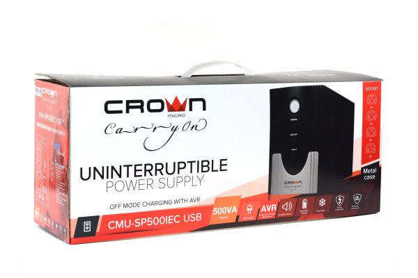 Источник бесперебойного питания CROWN CMU-SP500IEC USB CM000001859