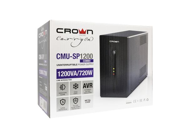 Источник бесперебойного питания CROWN CMU-SP1200 COMBO CM000001509