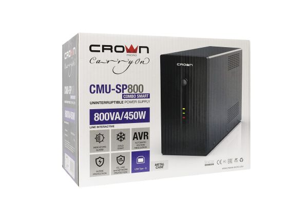 Источник бесперебойного питания CROWN CMU-SP800COMBO SMART CM000001495