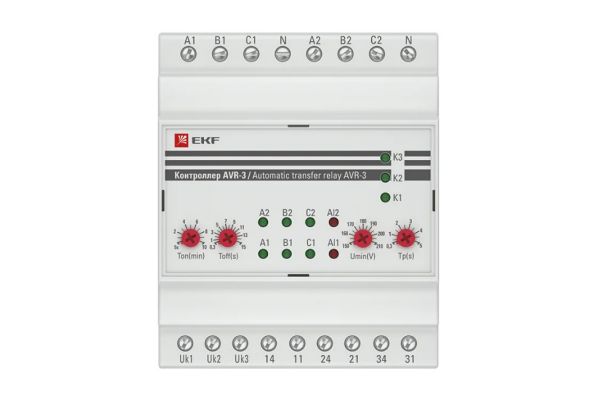 Контроллер АВР EKF PROxima AVR-3 на 2 ввода, с секционированием, SQ rel-avr-3