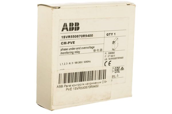 Реле контроля напряжения ABB CM-PVE 220/400В 1SVR550870R9400