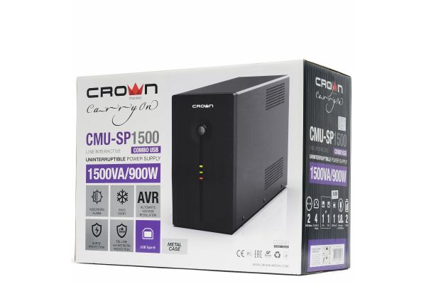 Источник бесперебойного питания CROWN CMU-SP1500COMBO USB CM000003127