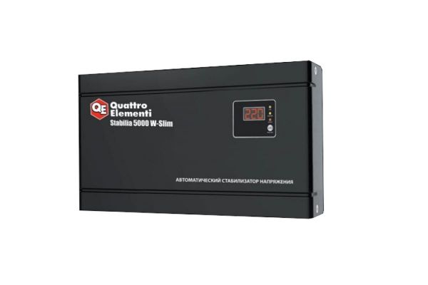 Настенный стабилизатор напряжения QUATTRO ELEMENTI Stabilia 5000 W-Slim 640-544