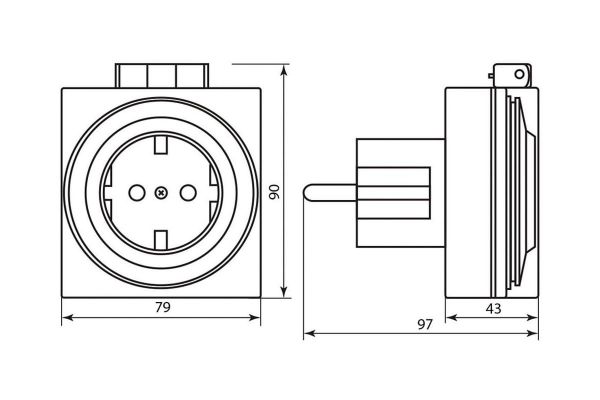 Розетка с таймером, суточная, мощность 3500W/16A IP44 Feron TM31/61924 23204