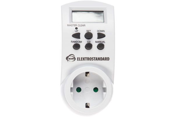 Электронная розетка-таймер Elektrostandard TMH-E-4 16A x1 IP20 Белый a026137