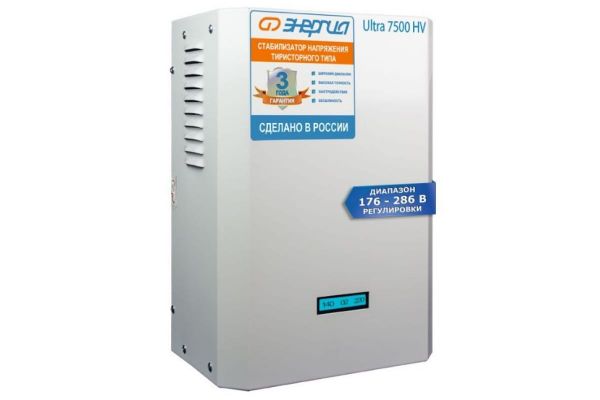 Cтабилизатор 7 500 ВА Энергия Ultra HV Е0101-0132