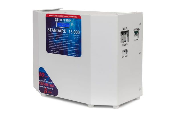 Стабилизатор напряжения (15000 LV ±7 В 100-205 В) Энерготех STANDARD 514460