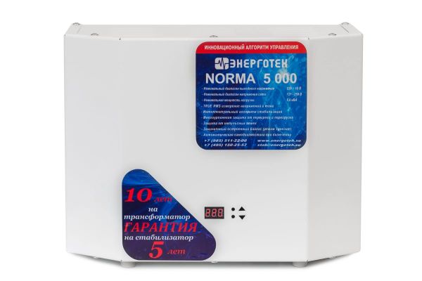 Стабилизатор напряжения (5000 ±15 В 120-260 В) Энерготех NORMA 514403