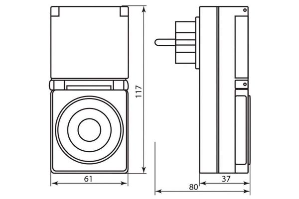 Розетка с таймером FERON TM51 3500W/16A 230V суточная в защитном корпусе IP44 23239