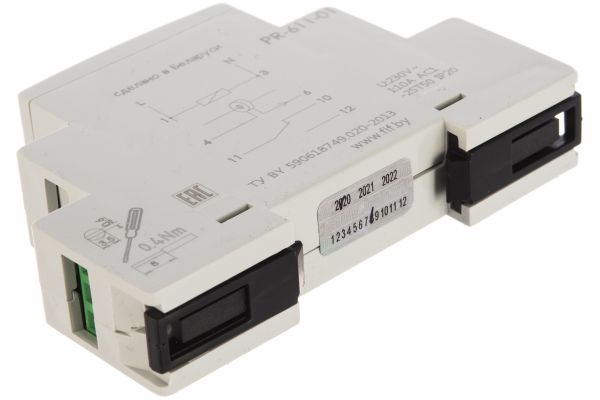 Реле тока F&F PR-611-01, измеряет ток с помощью выносного датчика тока EA03.004.003