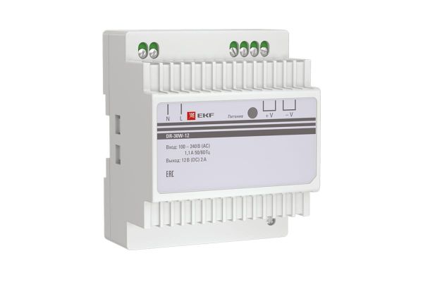 Блок питания EKF, 12В DR-30W-12 PROxima dr-30w-12