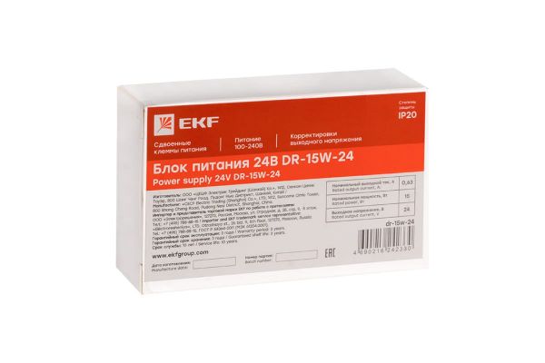 Блок питания EKF 24В DR-15W-24 PROxima dr-15w-24