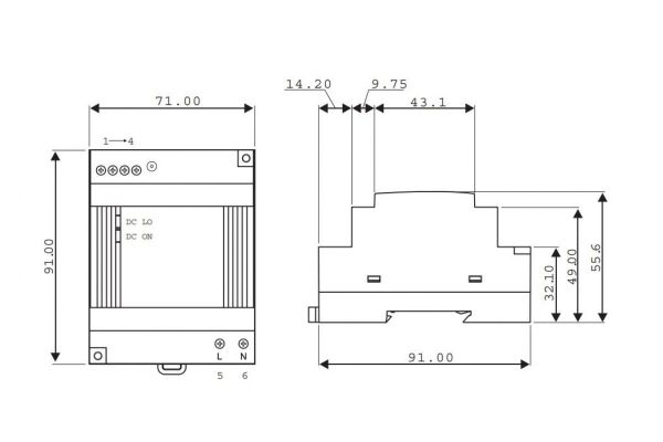 Внешний источник питания TDK-Lambda AC-DC DSP60-24