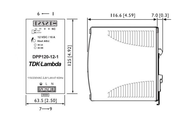 Блок питания TDK-Lambda DPP120-24-1/B